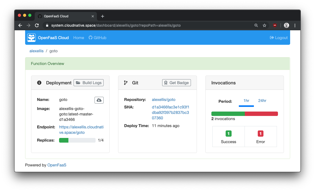 Build data-driven GitHub Badges with Node.js and OpenFaaS Cloud